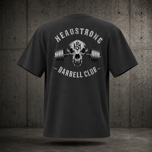 Oversized Headstrong Barbell faded t-shirt