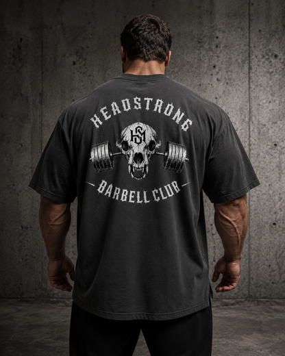 Oversized Headstrong Barbell faded t-shirt